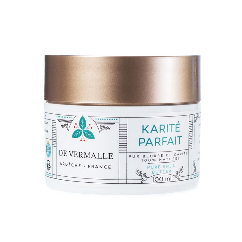 Soin Naturel Karité brut De Vermalle, non raffiné et bio