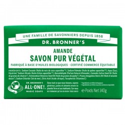 Savon Solide Pur Végétal Amande Dr Bronner