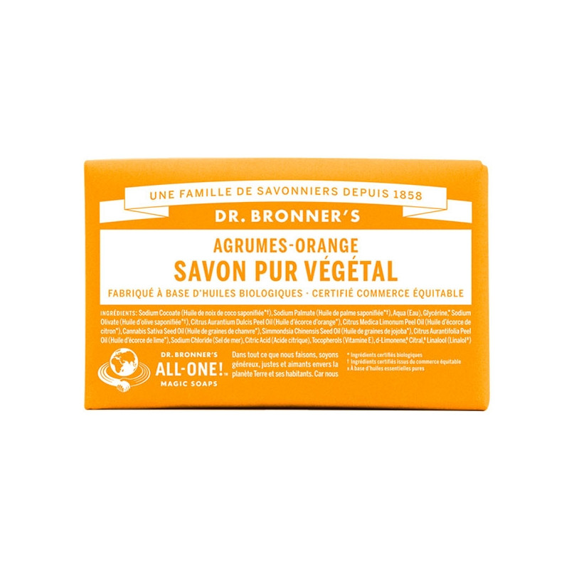 Savon Solide Pur Végétal Agrumes-Orange