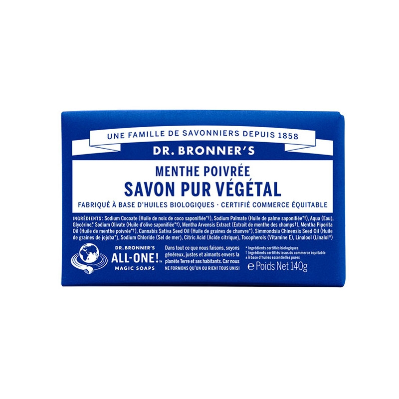 Savon Solide Pur Végétal Menthe Poivrée