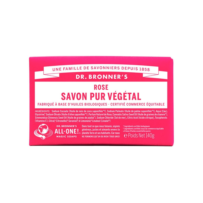 Savon Solide Pur Végétal Rose