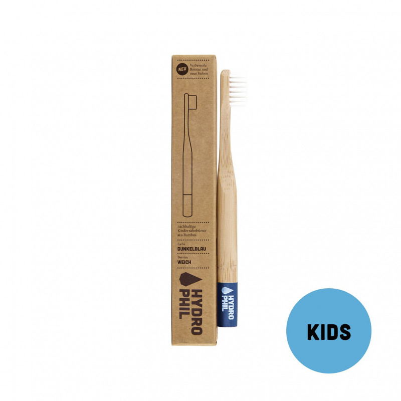 Brosse à dents pour enfant durable en bambou - Bleu