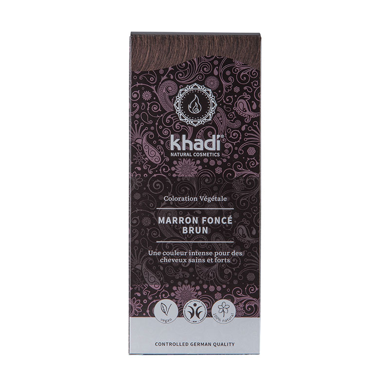 Coloration Vegetale Naturelle Marron Fonce De Khadi