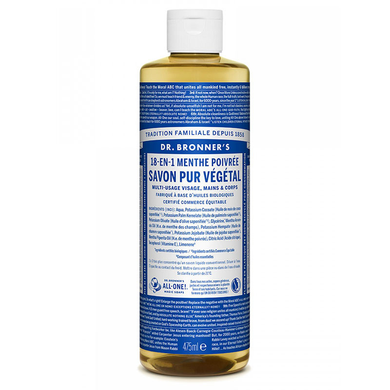 Savon liquide bio Menthe Poivrée - 473 ml dr bronner