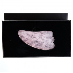 Pierre GUA SHA en quartz rose