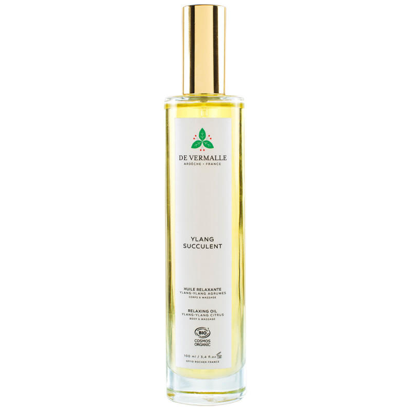 Huile de massage bio parfumée De Vermalle Huile de massage bio parfumée De Vermalle