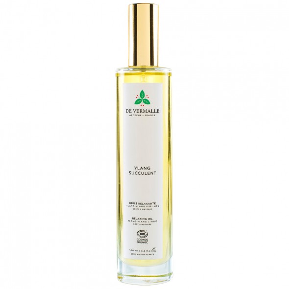 Huile de massage bio parfumée De Vermalle Huile de massage bio parfumée De Vermalle