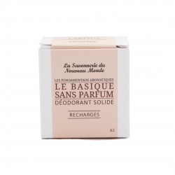 2 Recharges du Déodorant Solide LE BASIQUE sans parfum