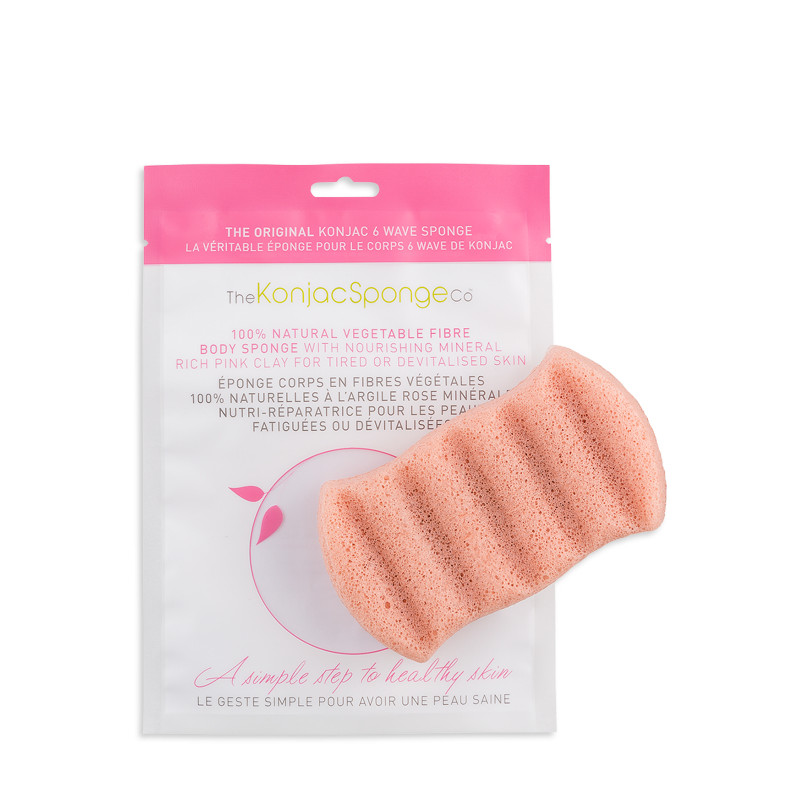 Eponge Konjac pour le corps à l'Argile Rose Eponge Konjac pour le corps à l'Argile Rose