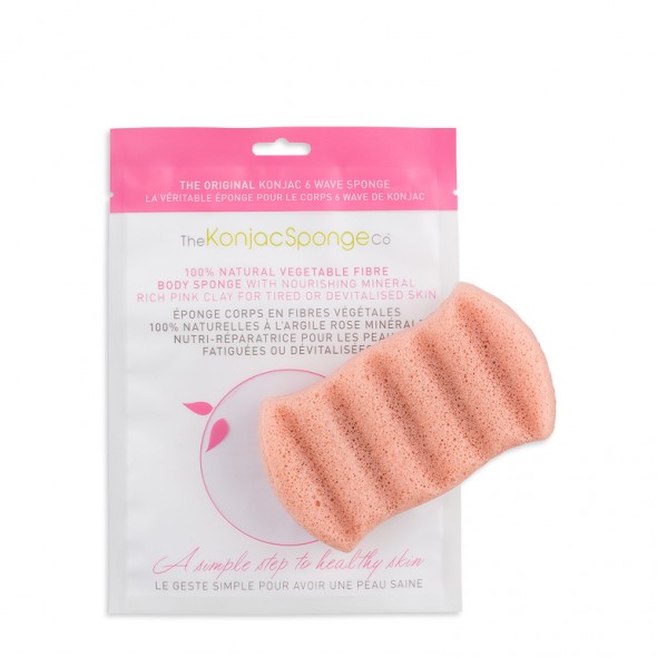 Eponge Konjac pour le corps à l'Argile Rose Eponge Konjac pour le corps à l'Argile Rose