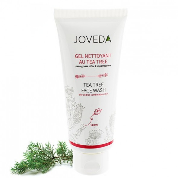 Gel Nettoyant peaux grasses et acnéiques au Tea Tree de Joveda 