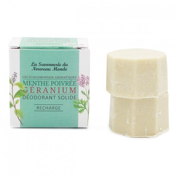 2 Recharges du Déodorant Solide MENTHE POIVREE Géranium 2 Recharges du Déodorant Solide MENTHE POIVREE Géranium