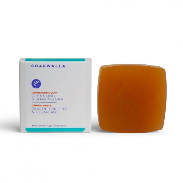 SAVON GLYCÉRINE SOAPWALLA - Pain de toilette Cèdre & Argile SAVON GLYCÉRINE SOAPWALLA - Pain de toilette Cèdre & Argile