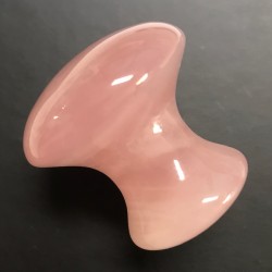 gua sha mushroom en quartz rose de grade A+++