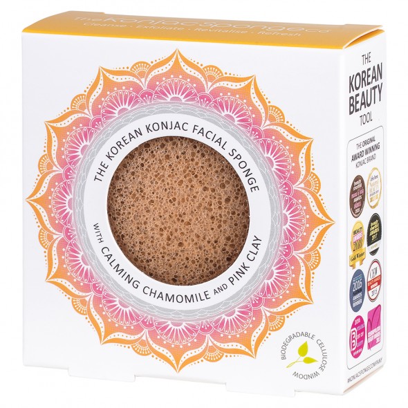 Eponge Konjac à la camomille et à l’argile ROSE Eponge Konjac à la camomille et à l’argile ROSE
