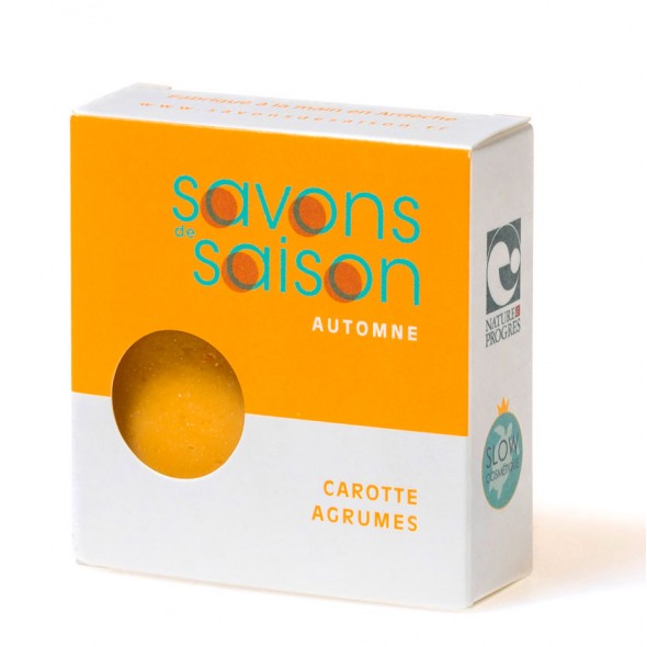 Savon carotte agrumes (Automne) - 100g Savon carotte agrumes (Automne) - 100g