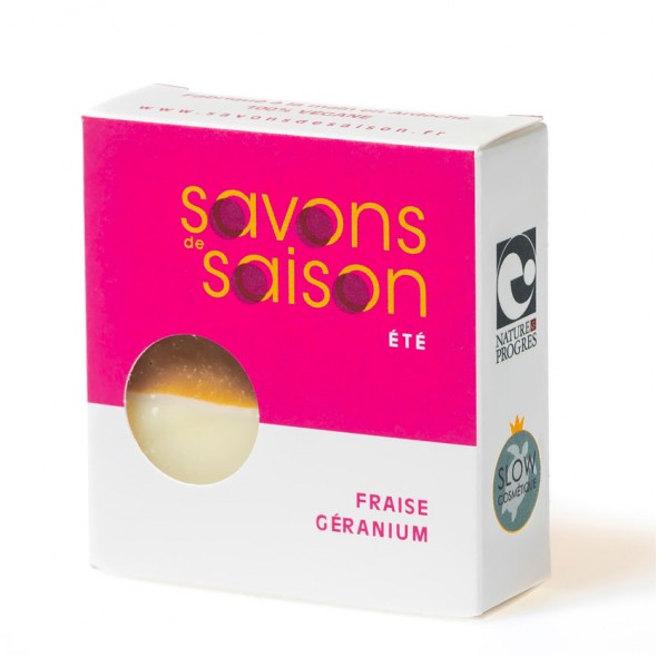 Savon Fraise/Géranium 100gr Savon Fraise/Géranium 100gr