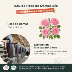 Le procédé de fabication de l'eau florale Rose de Damas | Bionoble