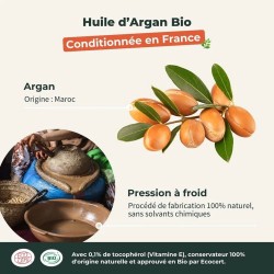 Les ingrédients de l'Huile d'argan bio Bionoble
