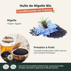 Les ingrédients de l'Huile de nigelle Bio Bionoble