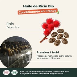 Les ingrédients de l'Huile de ricin bio Bionoble