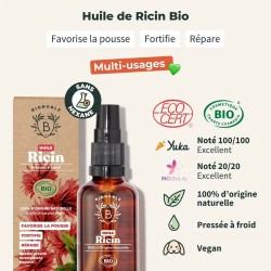 Les labels de l'Huile de ricin bio Bionoble