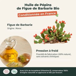 Les ingrédients de l'Huile de Pépins de Figue de Barbarie Bio Bionoble