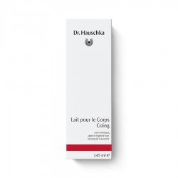 Packaging du Lait hydratant pour le corps au coing Dr. Hauschka soin naturel et végane