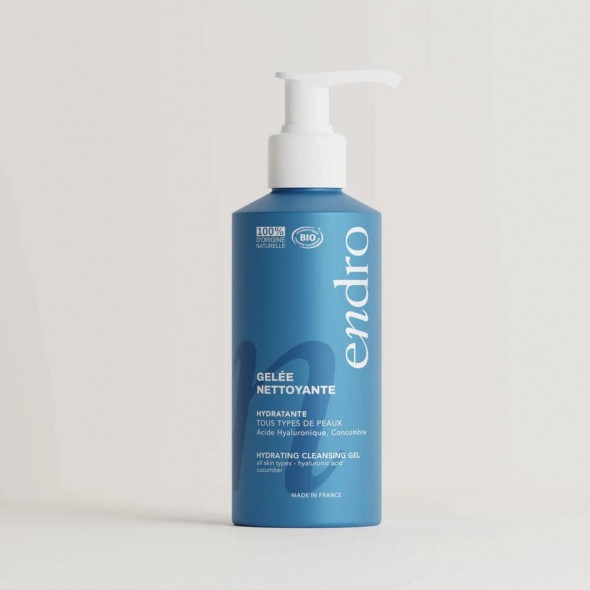 Gelée nettoyante hydratante bio Endro à l'acide hyaluronique et extrait de concombre